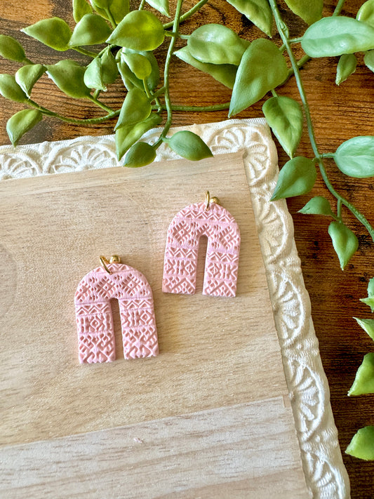 Pastel Pink Boho Arch Dangles