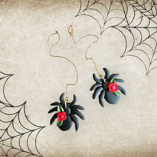 Floral Spider Thread Dangles