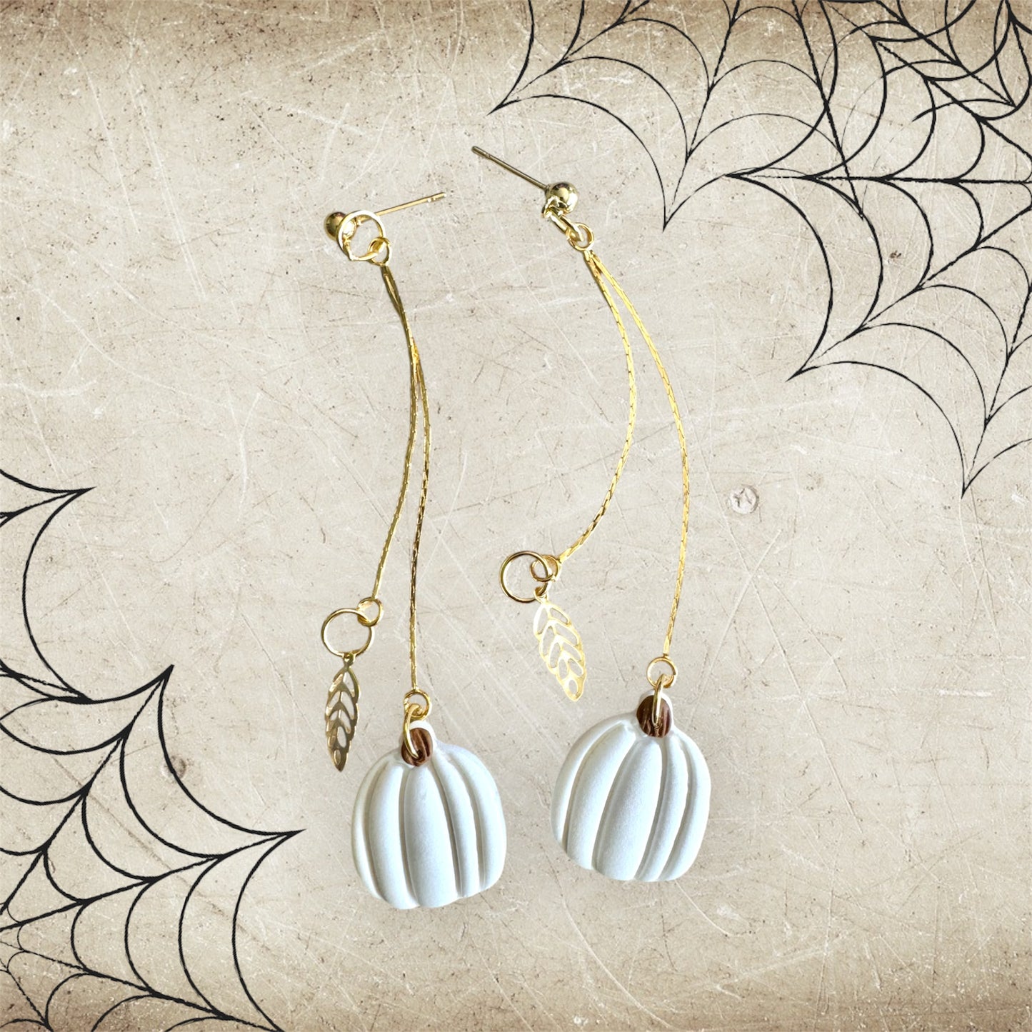 White Pumpkin Dangles