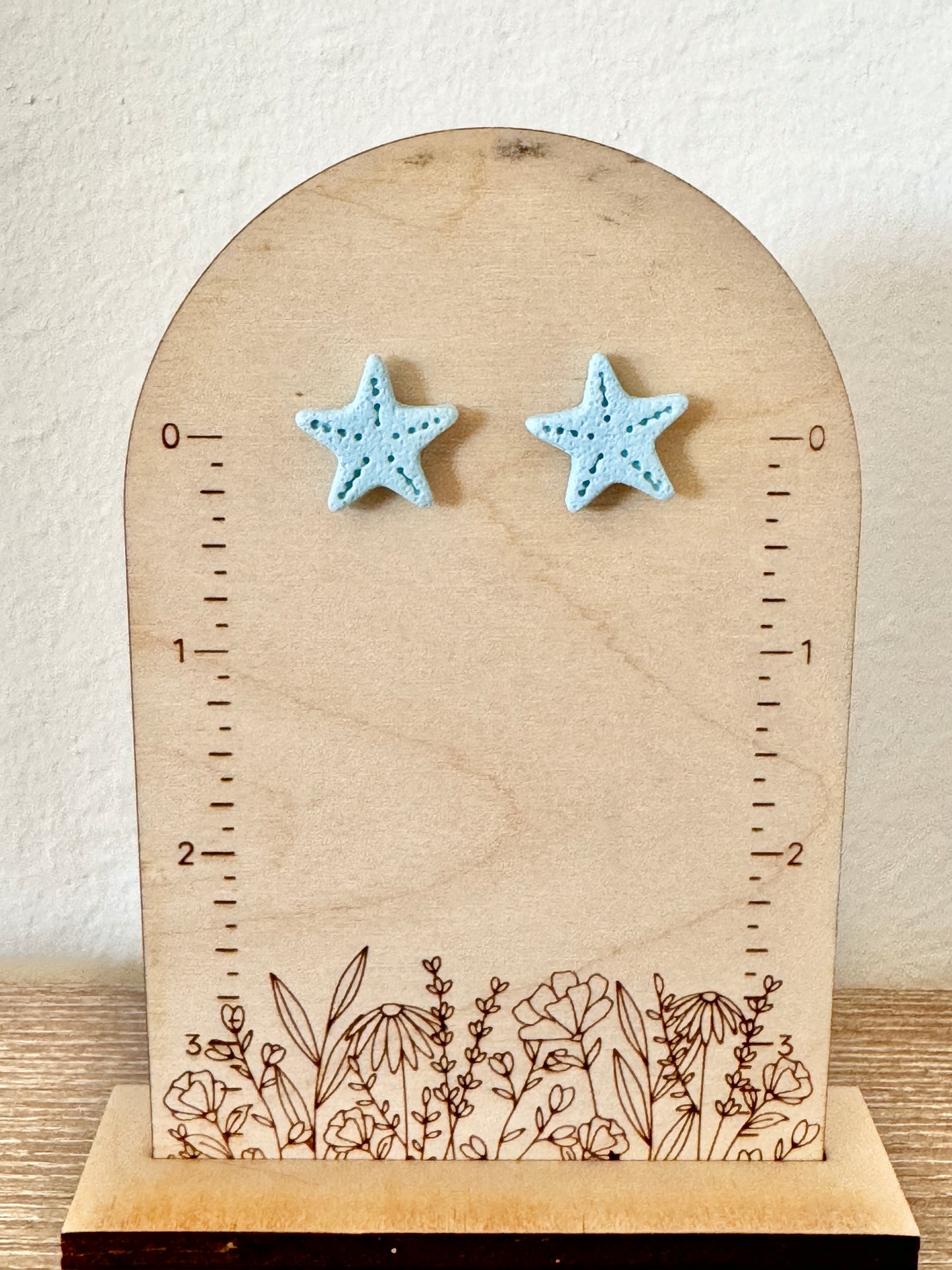 Baby Blue Starfish Studs